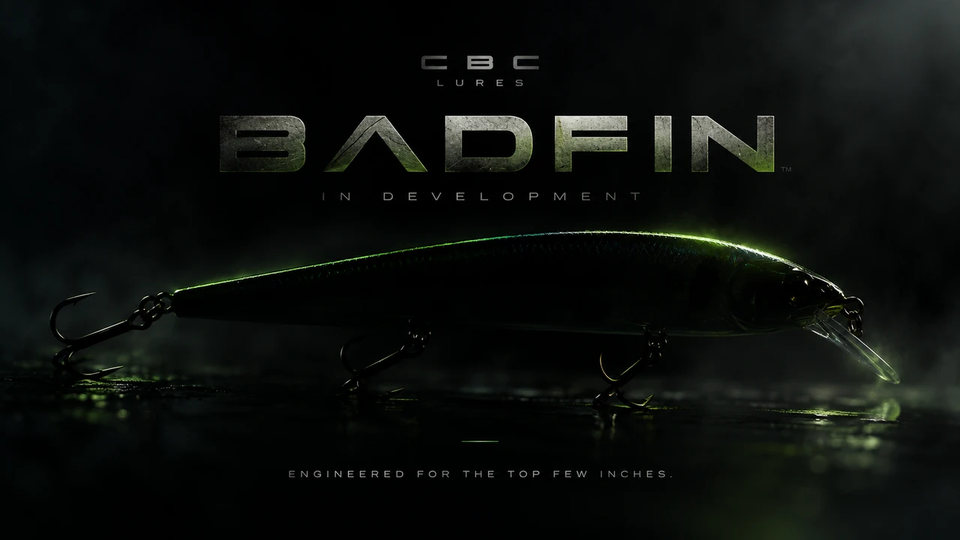 Badfin floating minnow silhouette with green rim lighting